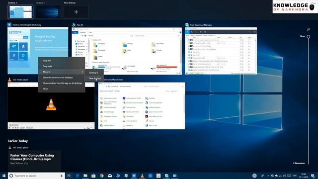 Multiple Desktops.How To Use In Windows 10. [Hindi] смотреть онлайн