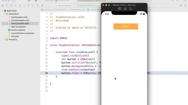 How to create a button programmatically in Swift - Add action to button programmatically смотреть онлайн