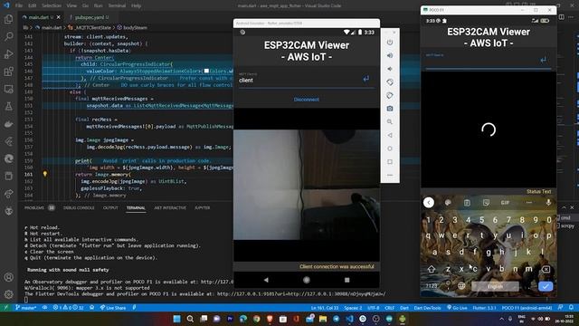 Esp32Cam Stream on Android using Flutter, AWS IoT Core, Arduino IDE смотреть онлайн