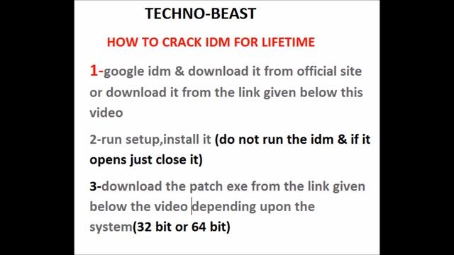 HOW TO CRACK IDM FOR LIFETIME (2017 latest build )no serial key needed easy method смотреть онлайн