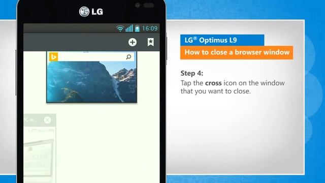 How to close a browser window in LG® Optimus L9 :Tutorial смотреть онлайн