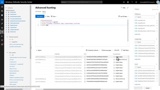 Advanced hunting in Microsoft Defender for Endpoint смотреть онлайн