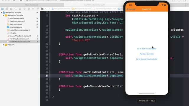UINavigationController In iOS Swift Part 2 | XCODE 10.2 | SWIFT 5 смотреть онлайн
