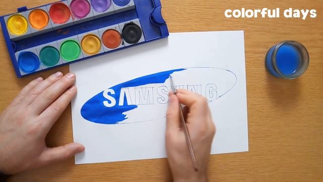 How to draw the SAMSUNG logo смотреть онлайн