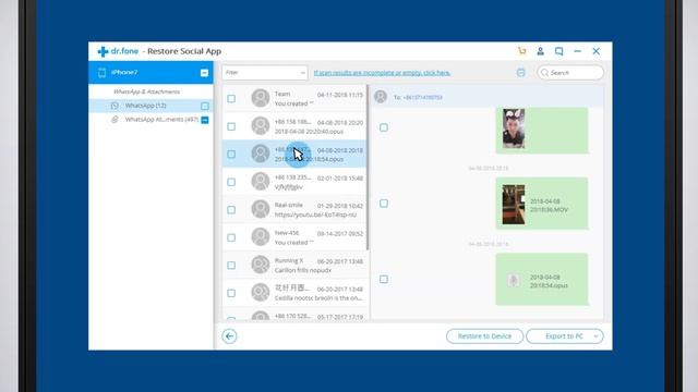 Wondershare Dr.Fone - Restore Social App - Backup And Restore WhatsApp On IPhone/iPad
