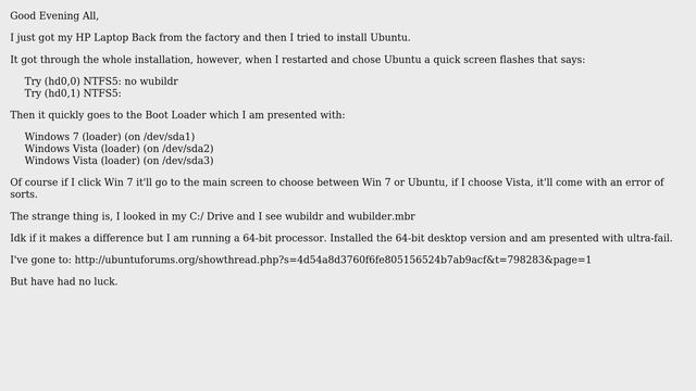 Ubuntu: How can I fix 'no wubildr' error in WUBI on Windows 7? (2 Solutions!!) смотреть онлайн