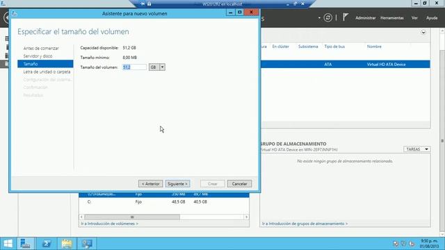 Windows Server 2012 R2 - Crear nuevo volumen simple смотреть онлайн