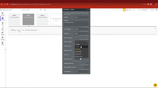 How to build custom alert notifications & prompts in Bubble.io смотреть онлайн