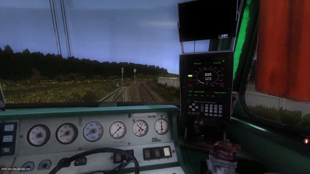 Отправление со станции из кабины тепловоза ТЭП70 - 0287 (Trainz 2012) смотреть онлайн