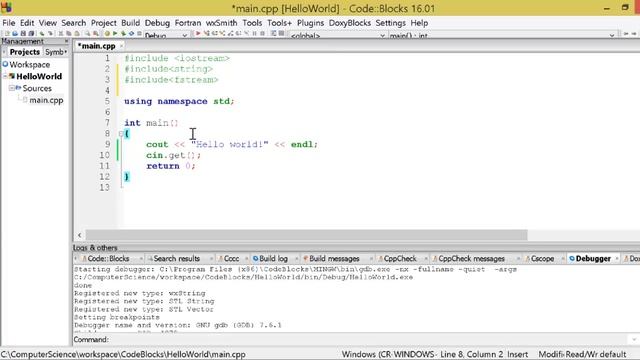 Codeblocks and MinGW смотреть онлайн