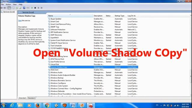 How to enable Volume Shadow Copy in Windows 7 – the easiest way..! смотреть онлайн
