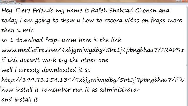 How to record video on Fraps More Then 1 Minute смотреть онлайн