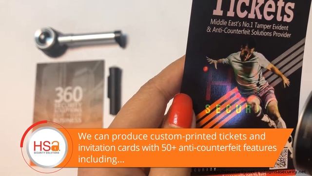 Anti-Counterfeit Ticket | Security Printing | Hidden Security Features | HSA Security Solutions смотреть онлайн