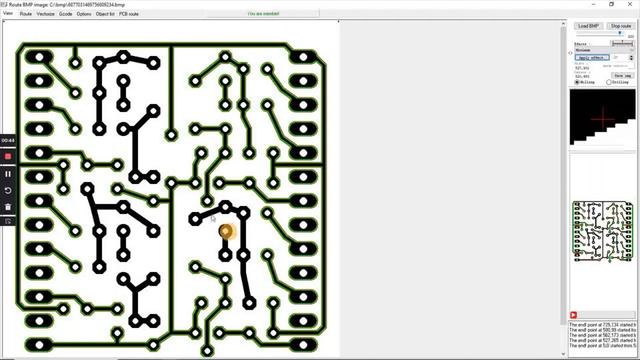 RouteBmp CNC Gcode - Vectorization of BMP image files - Make route PCB Edges Pcb to gcode milling смотреть онлайн
