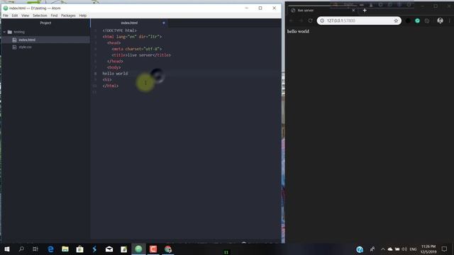 How to set up atom live server || Atom live server preview смотреть онлайн
