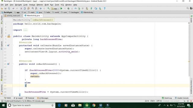 Press Back Again to Exit in Android studio || Codingwithsonu || Android Studio Tutorial смотреть онлайн