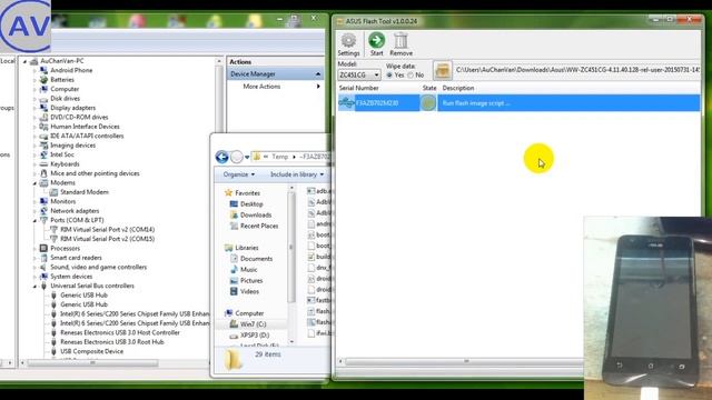 How to Up Rom Raw File Asus Z007 With Asus Flash Tool смотреть онлайн