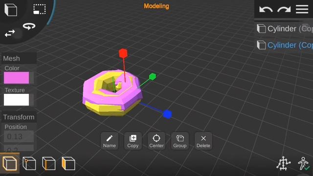 how to make 3D model of donuts in Android using prisma 3D. смотреть онлайн