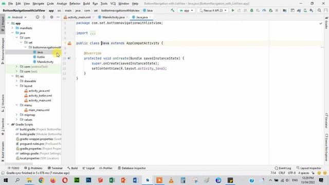 How to Implement BottomNavigation with ListView | Part 2 | Android Studio 4.2.2 смотреть онлайн