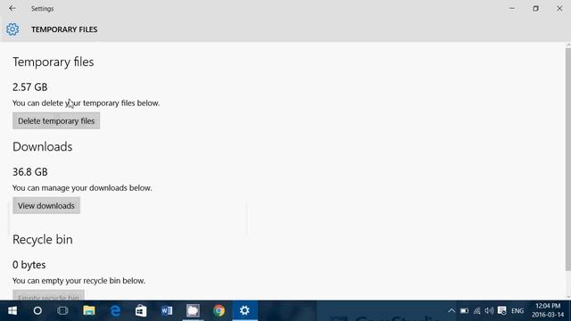 Windows 10 Tips and tricks Using Storage in Settings to delete temporary files and empty recycle bi смотреть онлайн