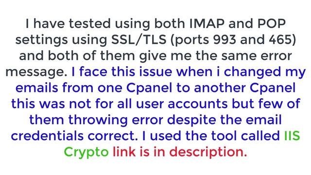 Outlook Cannot Connect To Email Server With SSL/TLS смотреть онлайн