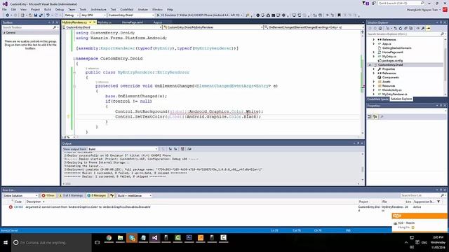 Xamarin Form Tutorial - 18.Custom Entry смотреть онлайн