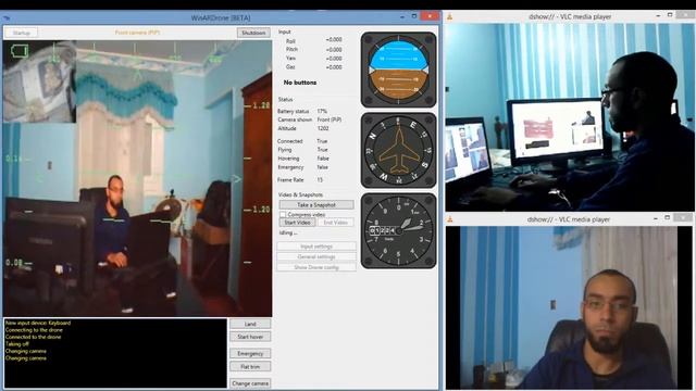Testing AR Drone 1 using WinARDrone on Windows 8.1 смотреть онлайн