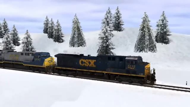 CSX AC4400AH and GE AC6000 – CSX YN2 trainz simulator android смотреть онлайн
