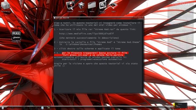 [TUT] How to install Xtreme Red Windows 7 theme - Come istallare tema Xtreme Red per windows 7 смотреть онлайн