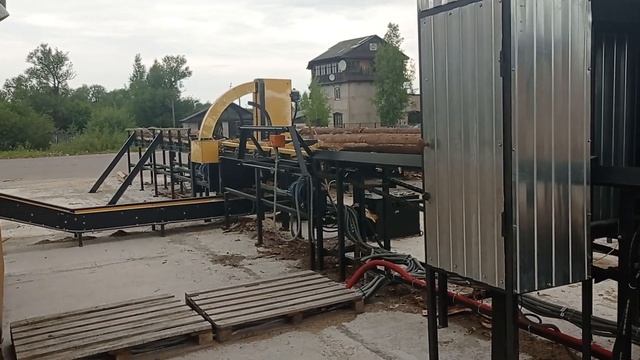 Сортировочная линия для бревен производства ПО "ДИАКОМ" смотреть онлайн