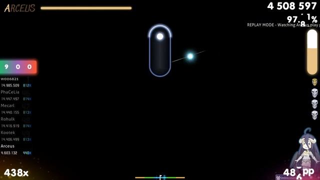 Arceus | ginkiha - Oriens [Extra] +HDDT 98.19% {#1 611pp FC} - osu! смотреть онлайн