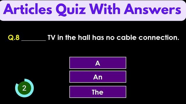 Articles Quiz With Answers part- 4 смотреть онлайн