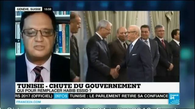 Riadh Sidaoui à France 24: Ecartement d'Essid et futur gouvernement: Enjeux. смотреть онлайн