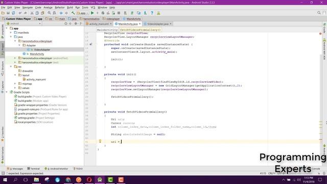 #2 Video Player App in Android Studio Tutorial (Fetch Videos) смотреть онлайн