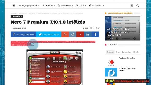 Nero 7 Premium 7.10.1.0 letöltés - CD-DVD és blu-ray-író - képfájl (ISO) készítő alkalmazás смотреть онлайн