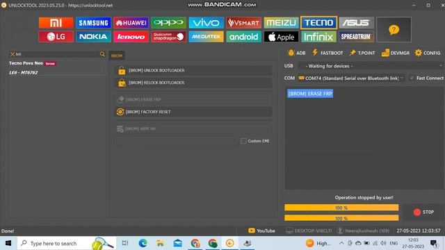 TECNO CAMON 12 AIR KC3 FRP BY UNLOCK TOOL смотреть онлайн