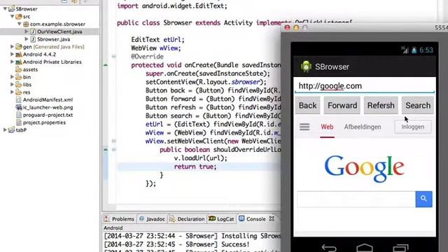 Android - 26 - simple browser 3 - اندرويد смотреть онлайн