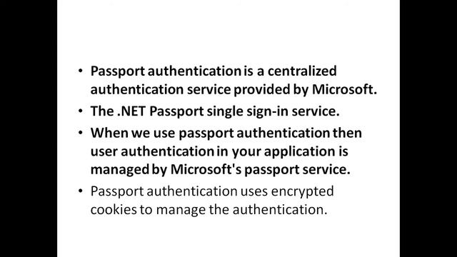 Passport Authentication In ASP Net смотреть онлайн
