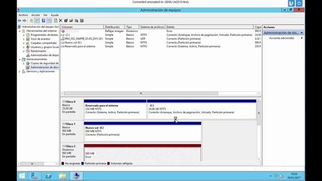 Windows server 2012 - Administración de discos смотреть онлайн