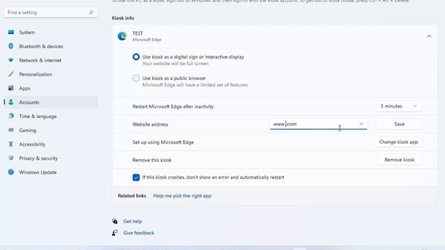 Change Microsoft Edge Kiosk Settings in Windows 11 смотреть онлайн