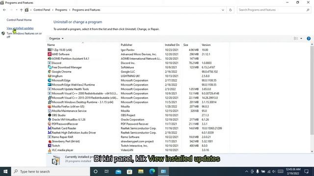 Cara Uninstall Feature Update 21H2 Windows 10 смотреть онлайн