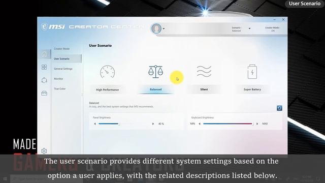 MSI® HOW-TO use MSI Creator Center (UWP) - Home & Creator Mode on MSI notebook смотреть онлайн