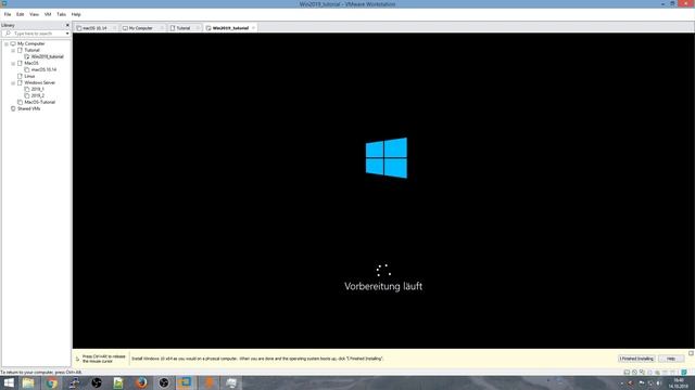 Erste Installation von Windows Server 2019 Deutsch auf VMWare Workstation 15 Pro смотреть онлайн