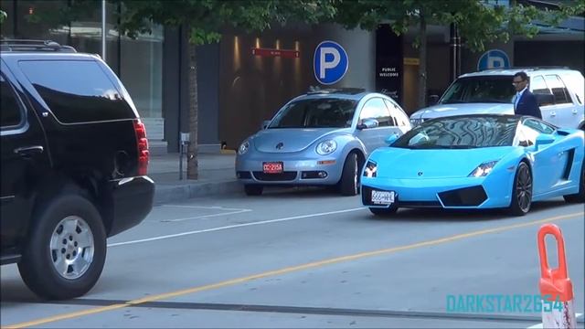 Baby Blue Lamborghini Gallardo LP550-2 in Vancouver! смотреть онлайн