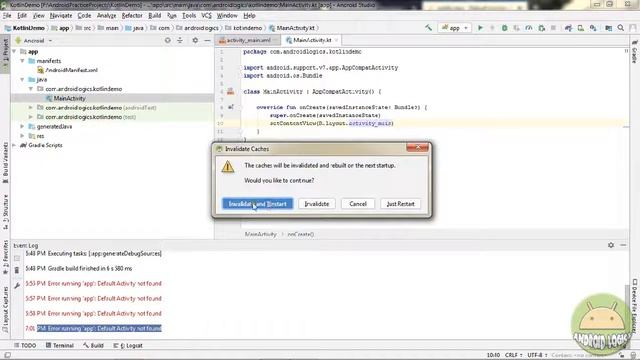 Error Running App : Android Studio || Default Activity Not Found Error Solved смотреть онлайн