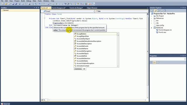 Visual Basic 2010 Progress Bar Tut смотреть онлайн