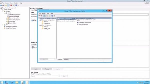 Group Policy Setup on Windows Server 2012 R2