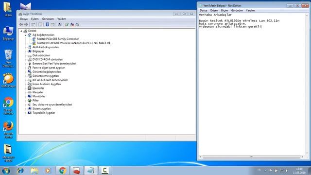 Realtek RTL8192DE Wireless LAN 802.11n PCI-E NIC MAC1 sorunun çözümü Windows 10 Windows 7 смотреть онлайн