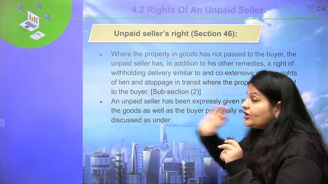 L3: Sale of Goods Act Unit 4 | Unpaid Seller | CA Foundation Law May/June 2022 | Swati Agrawal смотреть онлайн
