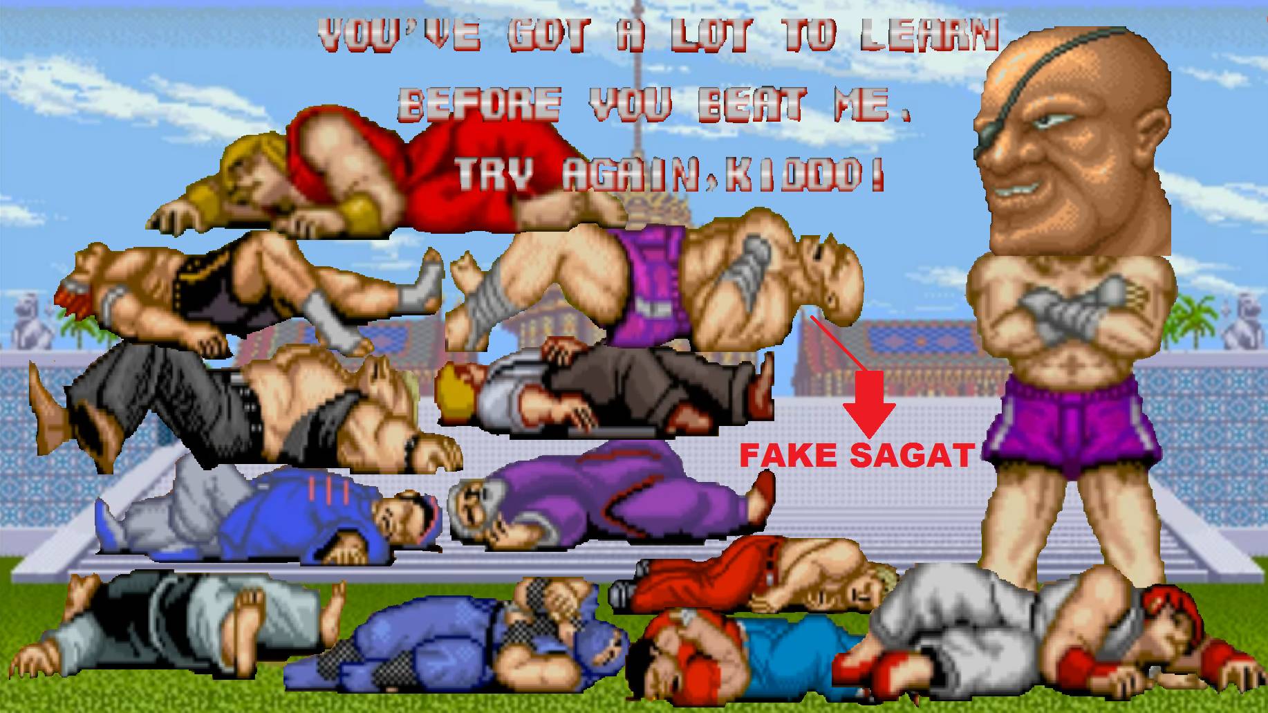 Street Fighter 1 (MAME) Sagat Arcade смотреть онлайн